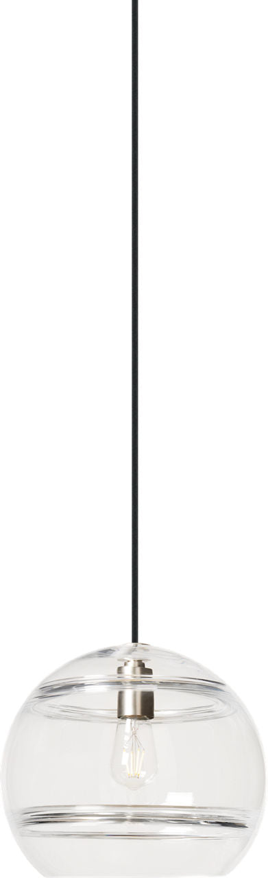 Sedona Large Pendant | Clear Satin Nickel Bulb Not Included