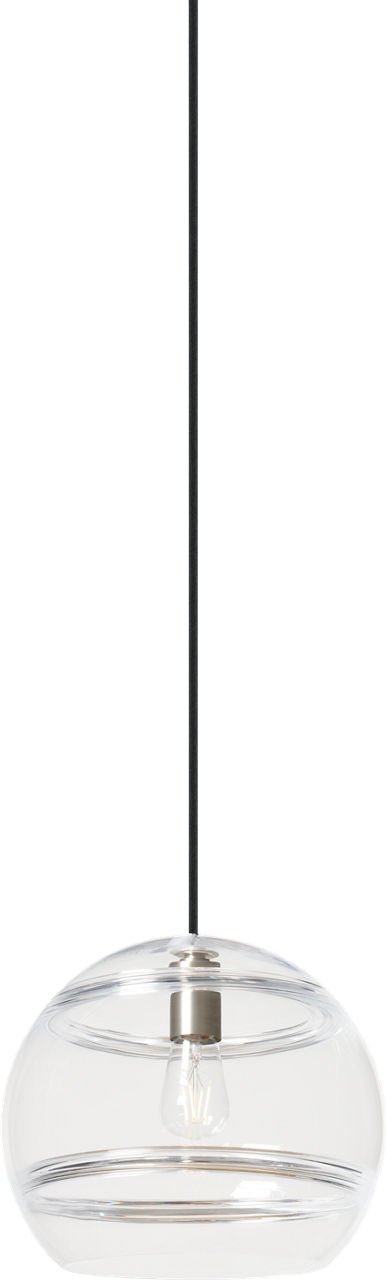 Sedona Large Pendant | Clear Satin Nickel Bulb Not Included