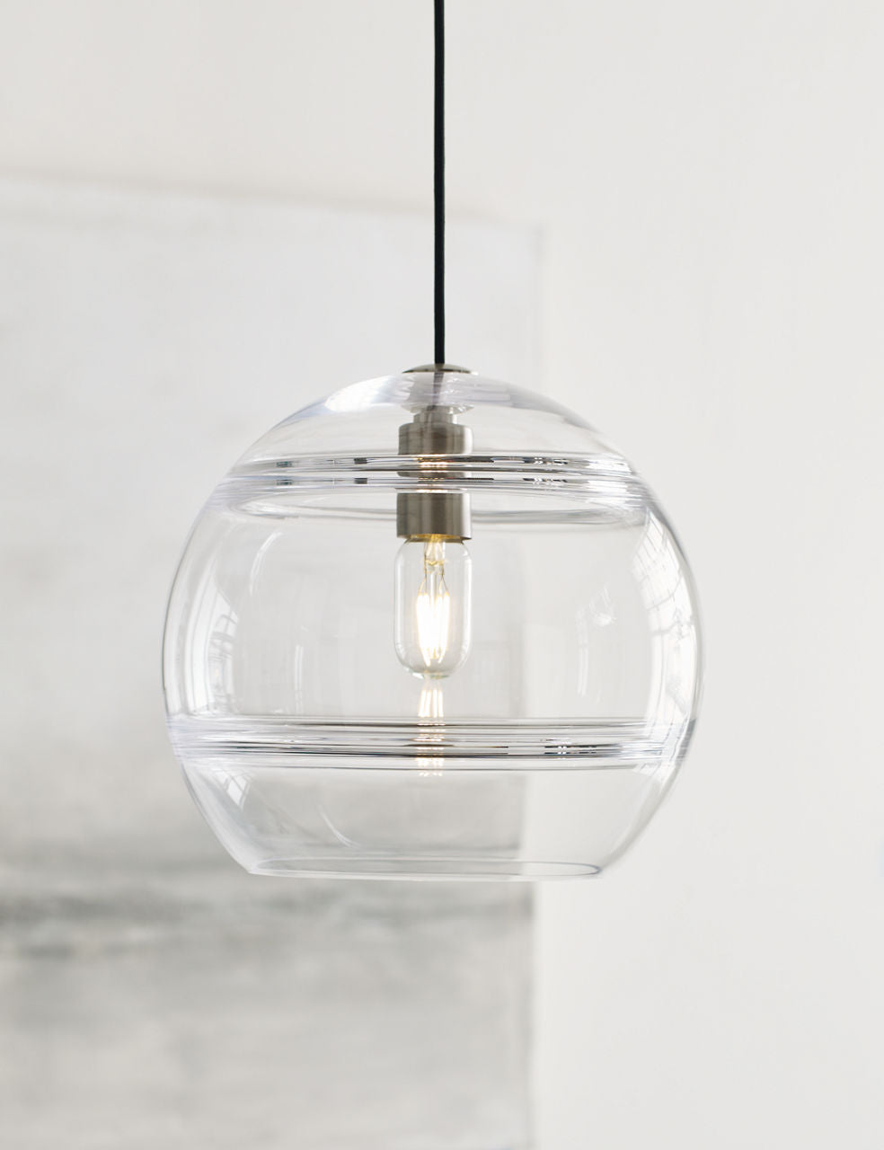 Sedona Large Pendant Clear Satin Nickel LED 2700K 90 CRI med base t14 90 cri 2700k 120v