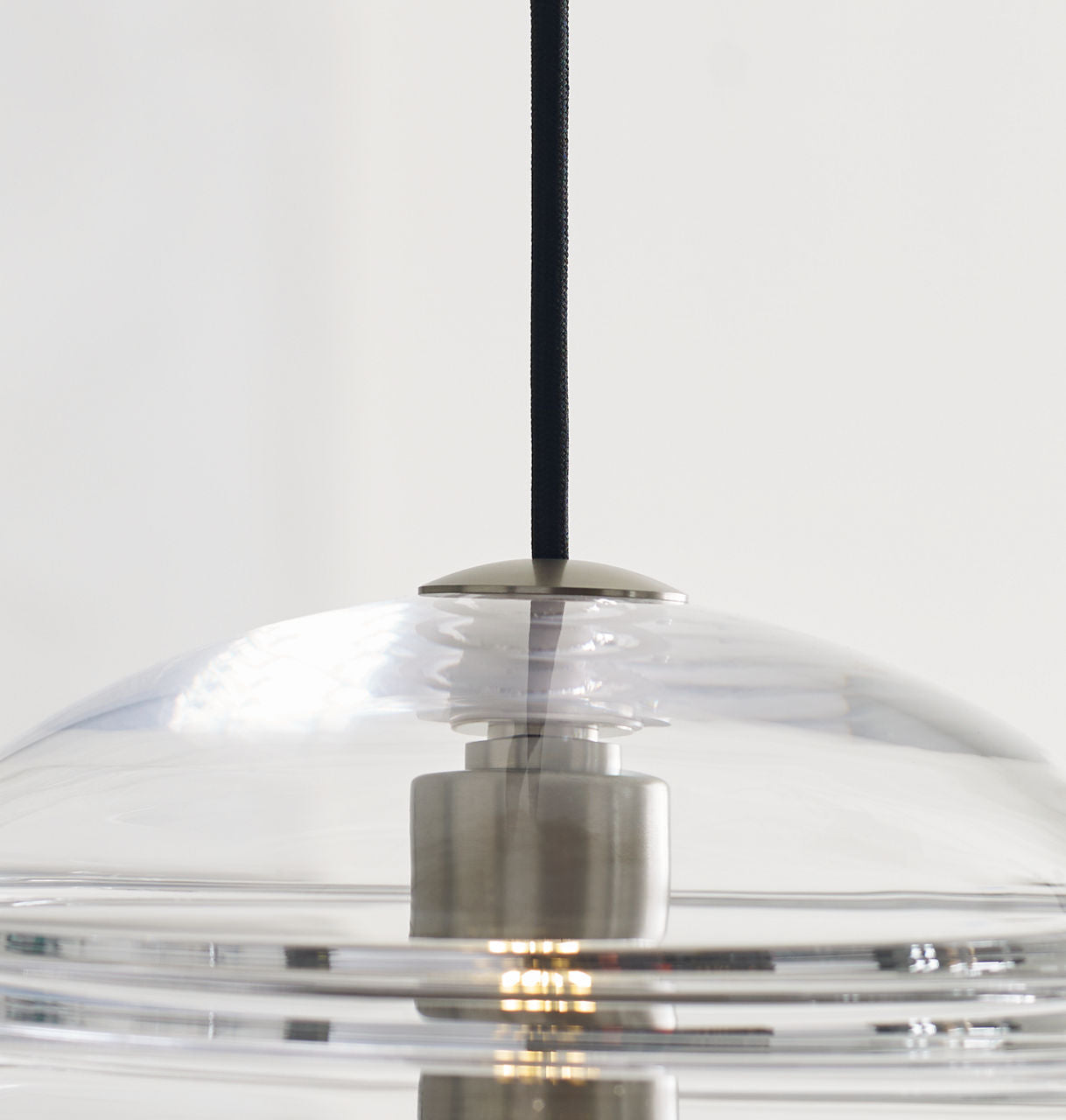 Sedona Large Pendant Clear Satin Nickel LED 2700K 90 CRI med base t14 90 cri 2700k 120v