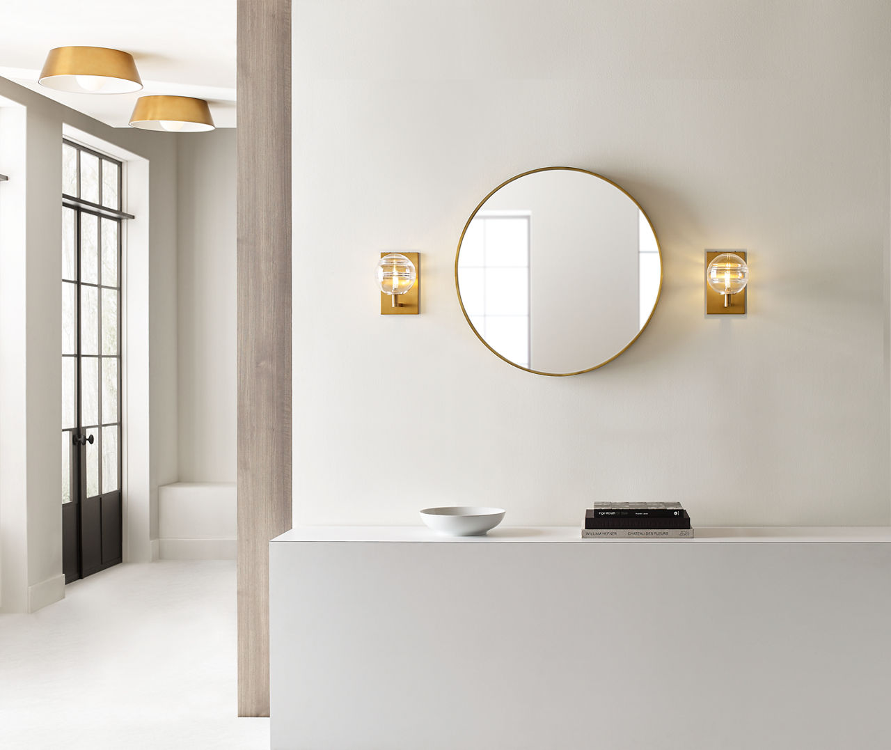 Sedona Wall Clear Aged Brass 2700K 90 CRI t6 led 90 cri 2700k 120v