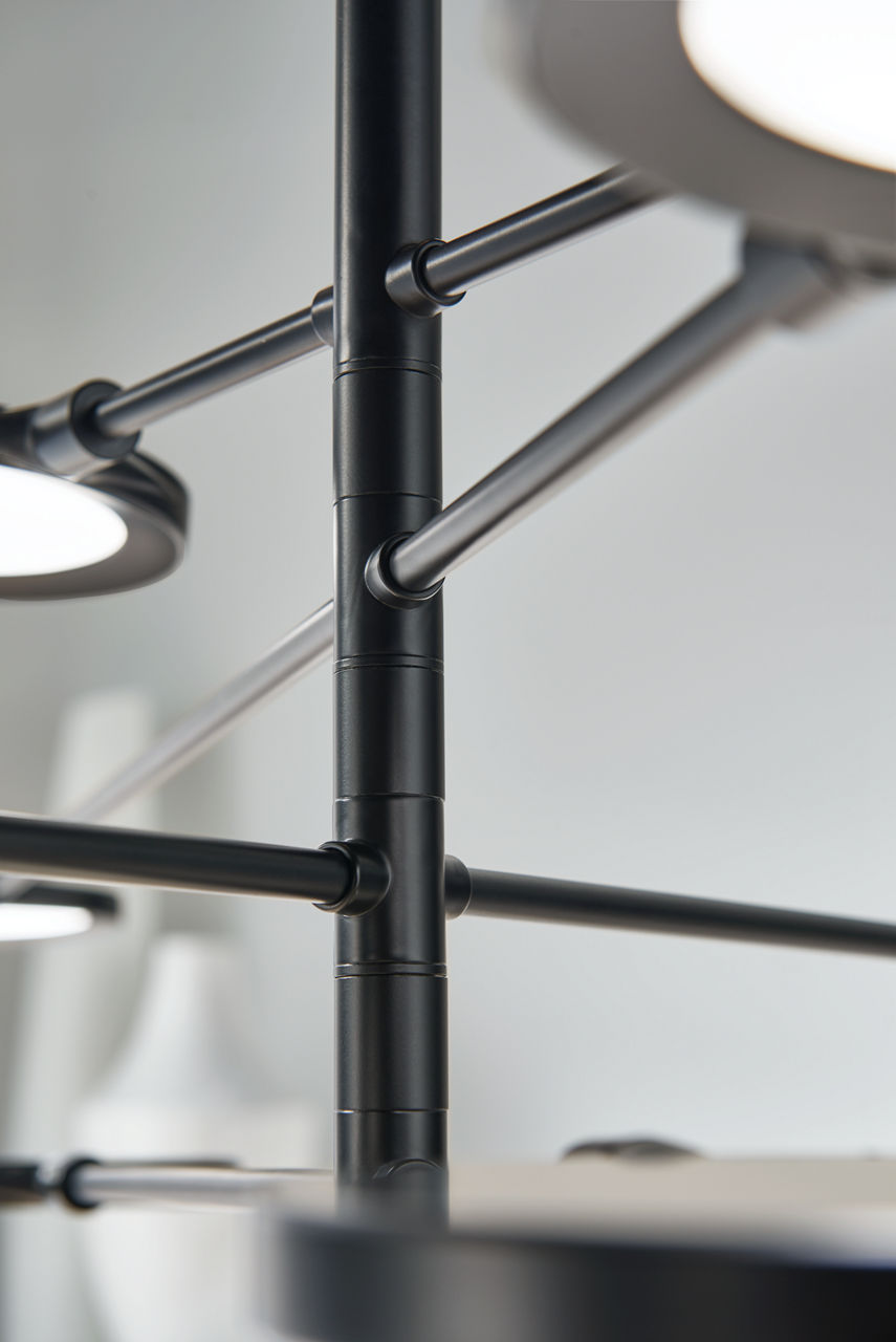 Spectica 8 Chandelier Acrylic Matte Black 3000K 90 CRI LED 3000k 120v