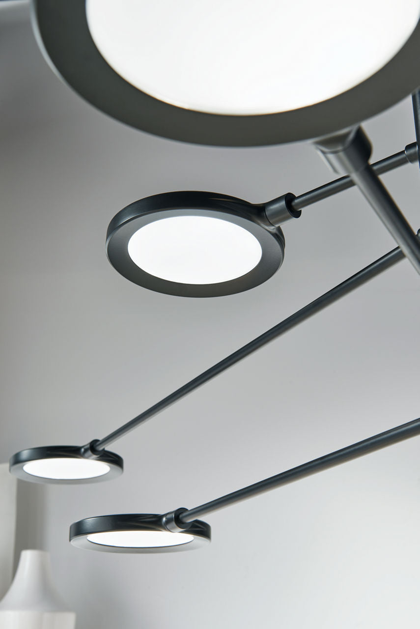 Spectica 8 Chandelier Acrylic Matte Black 3000K 90 CRI LED 3000k 120v