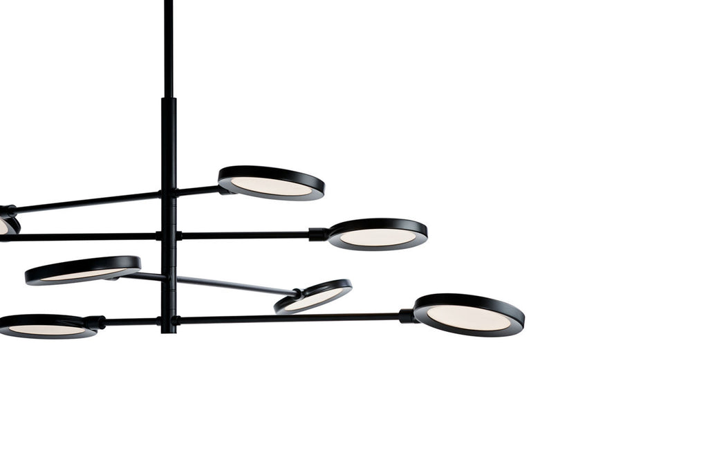 Spectica 8 Chandelier Acrylic Matte Black 3000K 90 CRI LED 3000k 120v