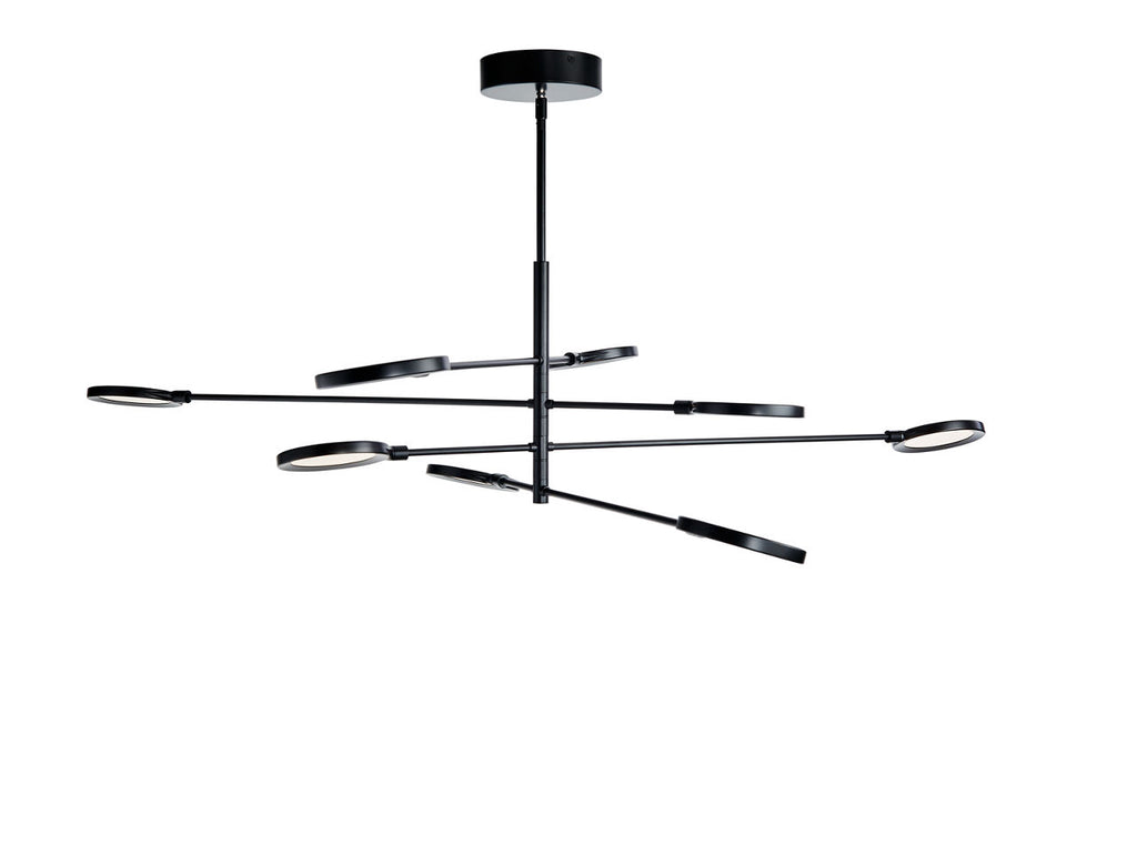 Spectica 8 Chandelier Acrylic Matte Black 3000K 90 CRI LED 3000k 120v