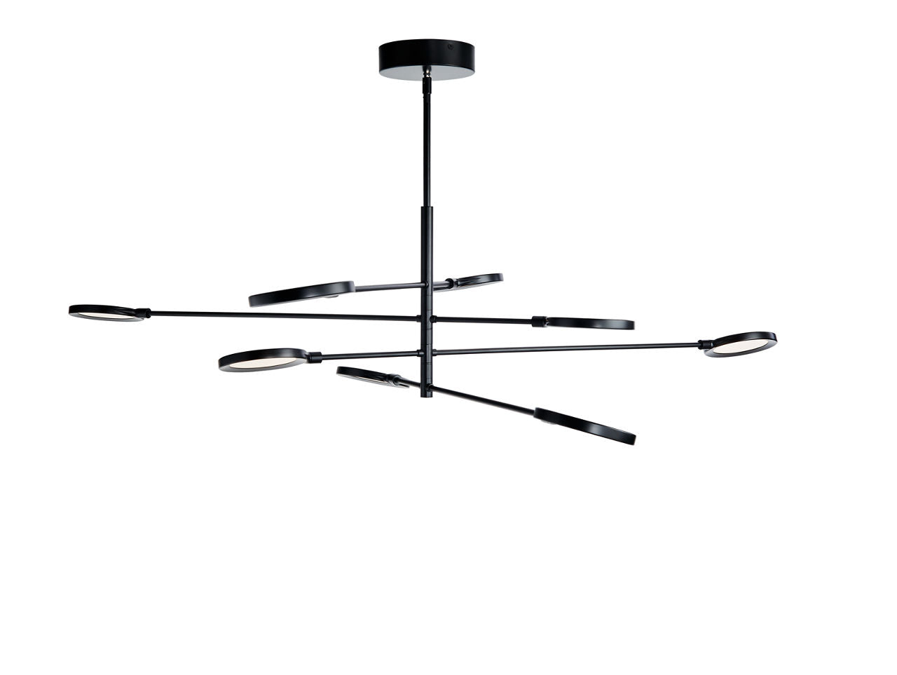 Spectica 8 Chandelier Acrylic Matte Black 3000K 90 CRI LED 3000k 120v