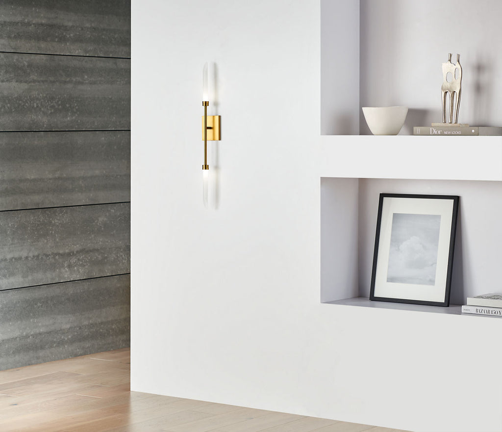 Spur Wall Aged Brass Integrated LED 90 CRI 2700K 120V