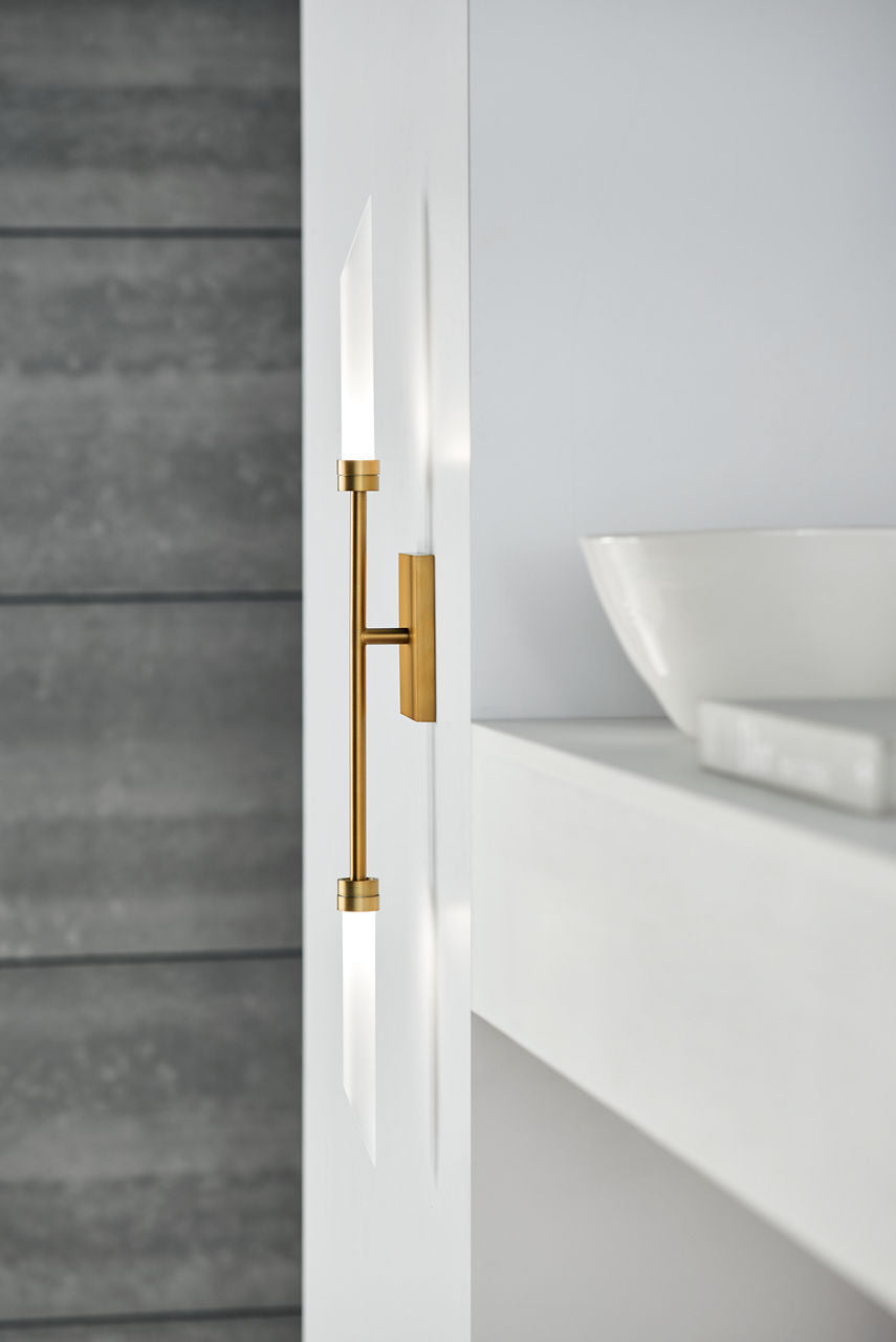 Spur Wall Aged Brass Integrated LED 90 CRI 2700K 120V