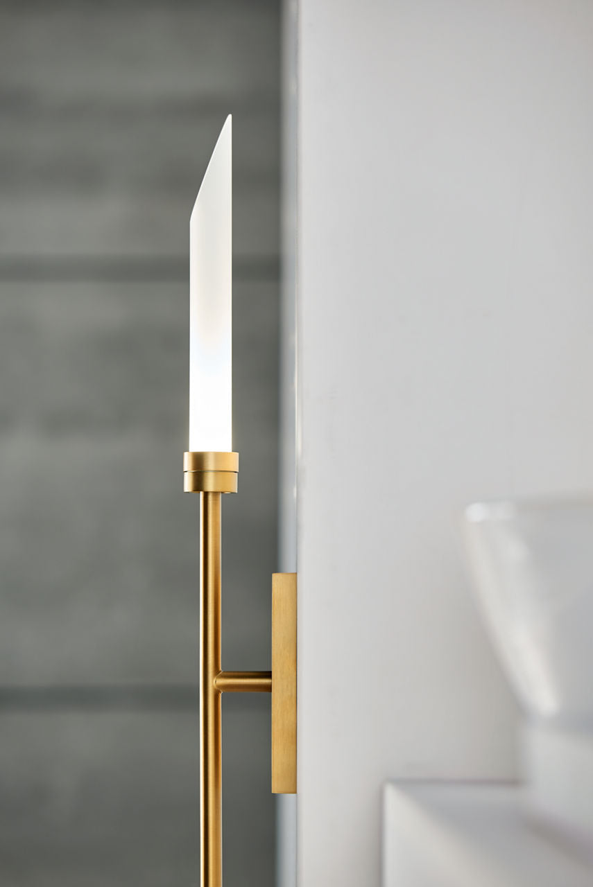Spur Wall Aged Brass Integrated LED 90 CRI 2700K 120V