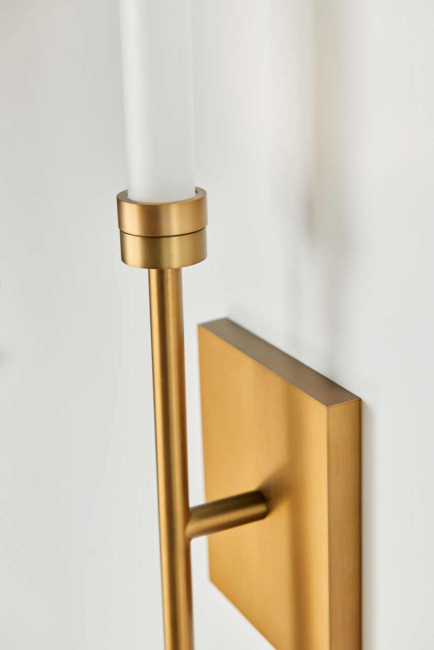 Spur Wall Aged Brass Integrated LED 90 CRI 2700K 120V