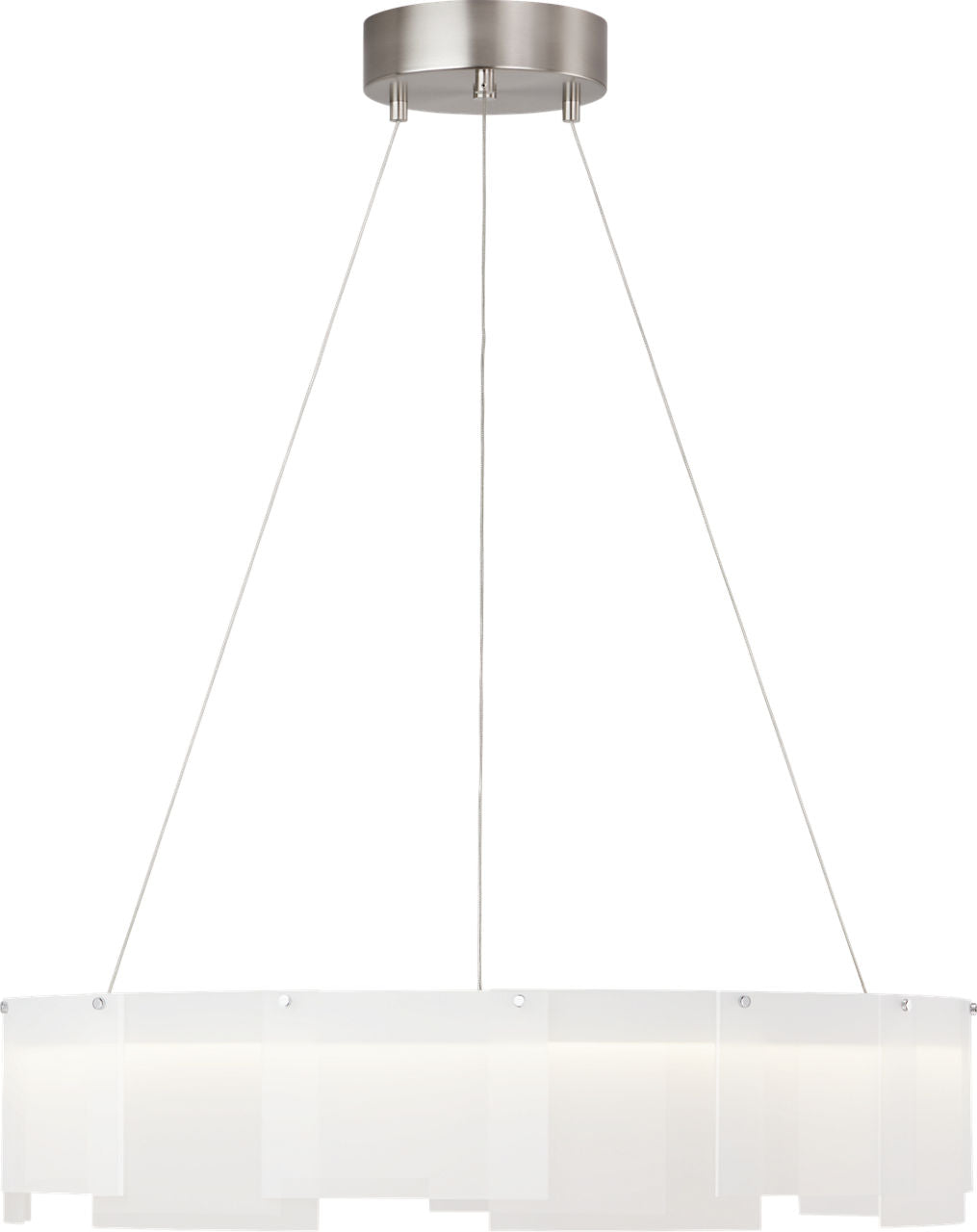 Stratos 30 Chandelier 30" Diameter Frost/Satin Nickel 2700K 90 CRI led 90 cri 2700k 120v