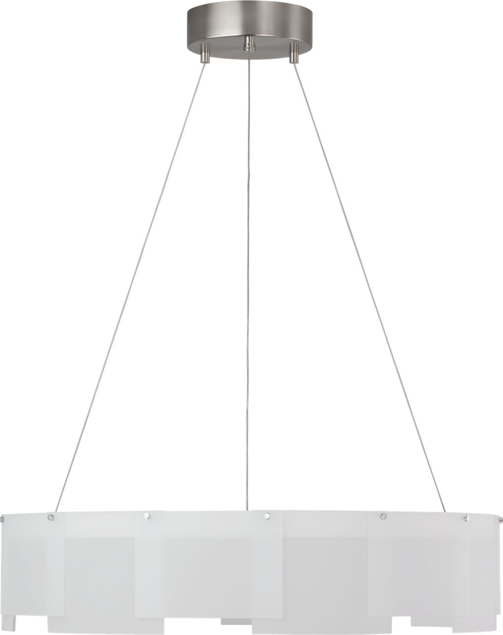 Stratos 30 Chandelier 30" Diameter Frost/Satin Nickel 2700K 90 CRI led 90 cri 2700k 120v