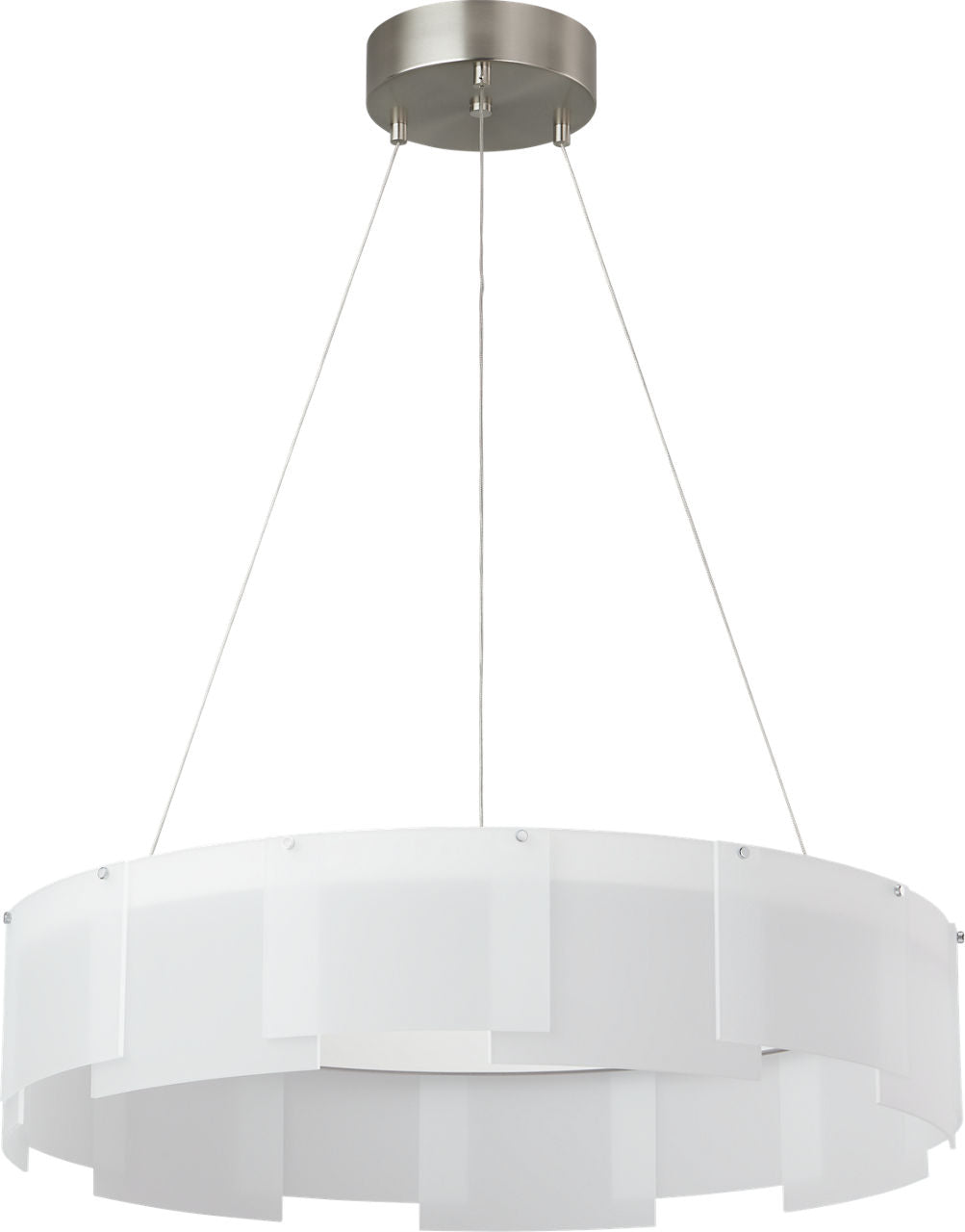 Stratos 30 Chandelier 30" Diameter Frost/Satin Nickel 2700K 90 CRI led 90 cri 2700k 120v