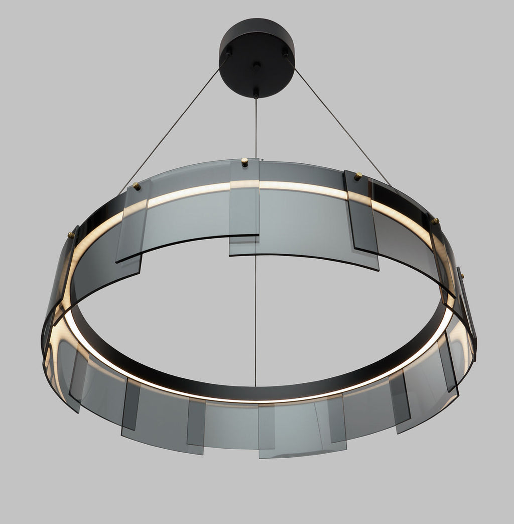 Stratos 30 Chandelier 30" Diameter Smoke/Black 2700K 90 CRI led 90 cri 2700k 120v