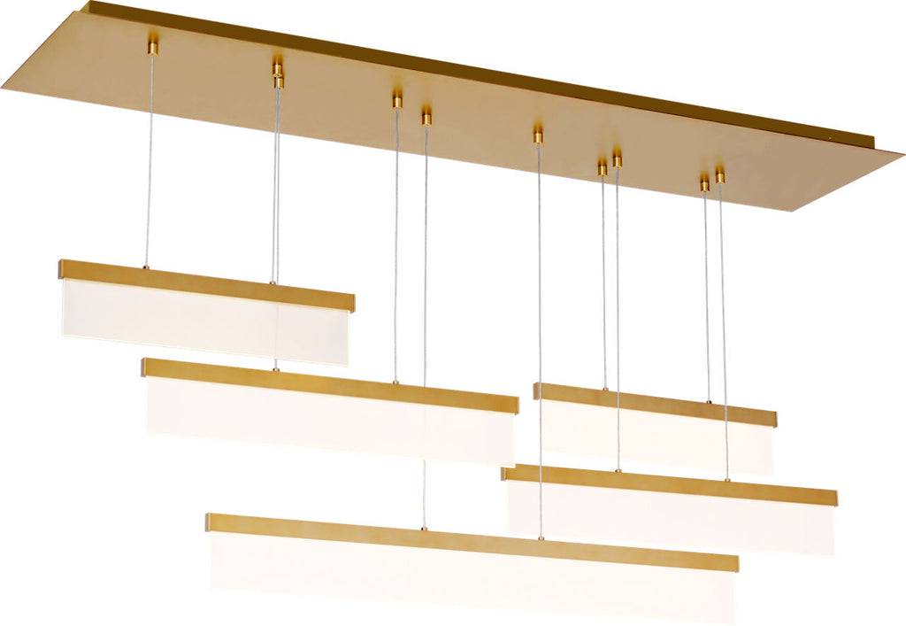 Belterra 48 Chandelier 48" Diameter Natural Brass 3500K 90 CRI integrated led 90 cri 3500k 120v