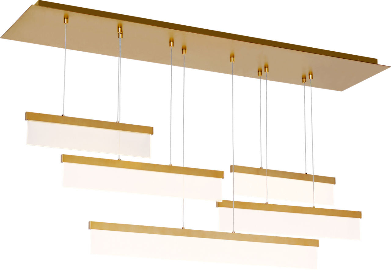 Belterra 48 Chandelier 48" Diameter Natural Brass 3500K 90 CRI integrated led 90 cri 3500k 120v