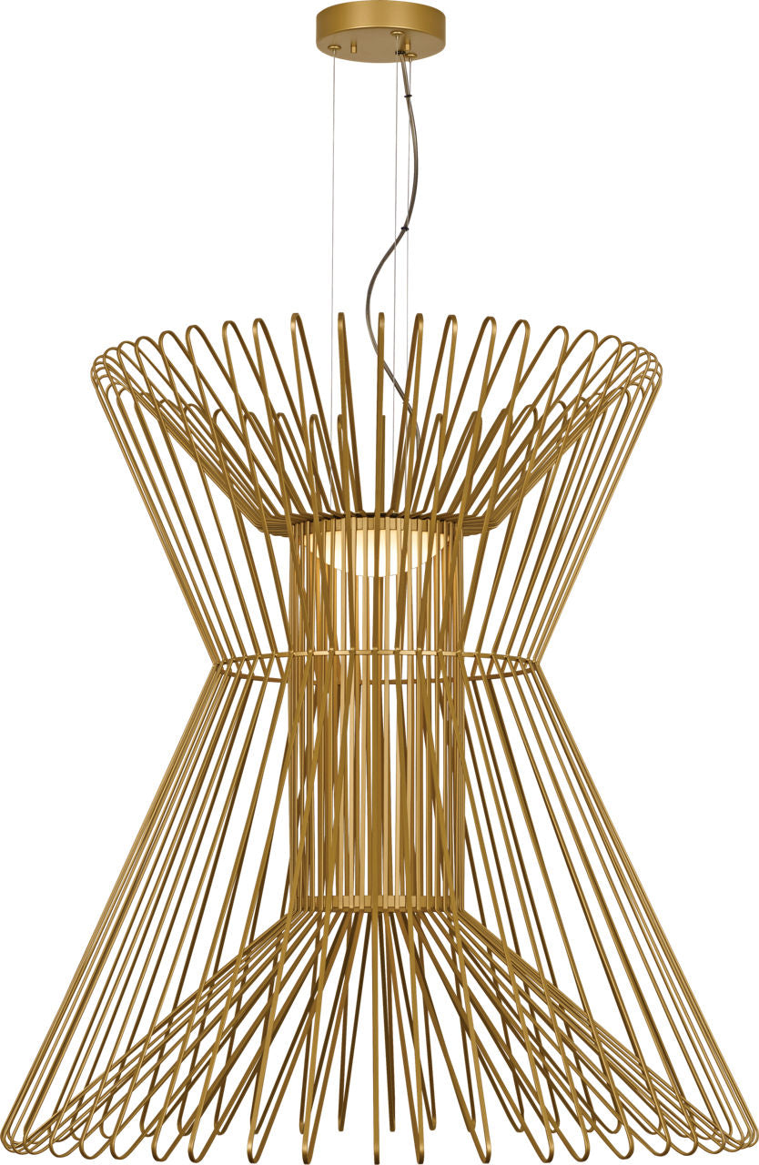Syrma Grande Suspension Satin Gold 3500K 90 CRI integrated led 90 cri 3500k 120v-277v unv