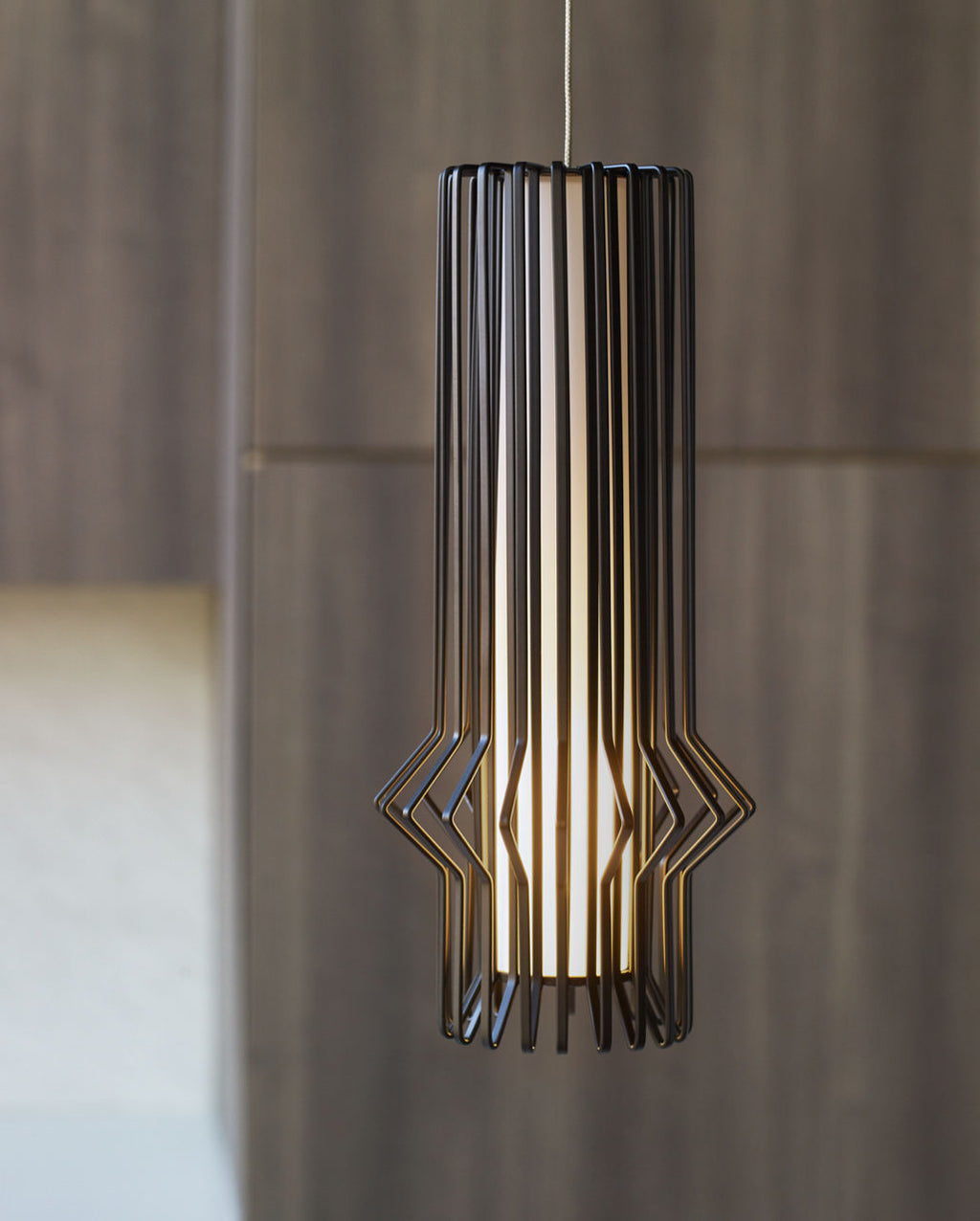 Syrma Mini Pendant | Satin Nickel | Matte black FreeJack Bulb(s) Not Included