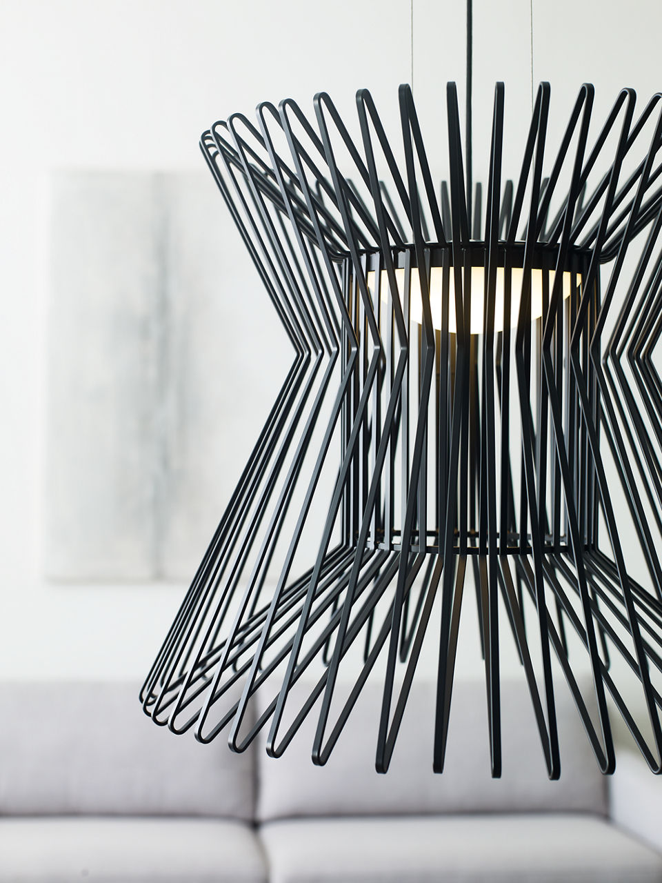 Syrma Pendant Matte Black Integrated LED 90 CRI 3000K 120-277V