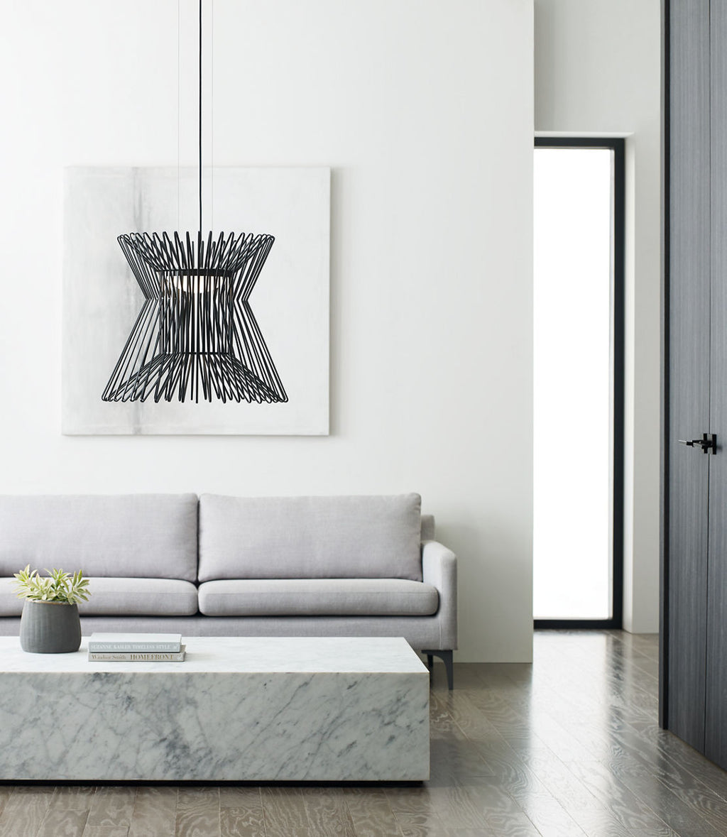 Syrma Pendant Matte Black Integrated LED 90 CRI 3000K 120-277V