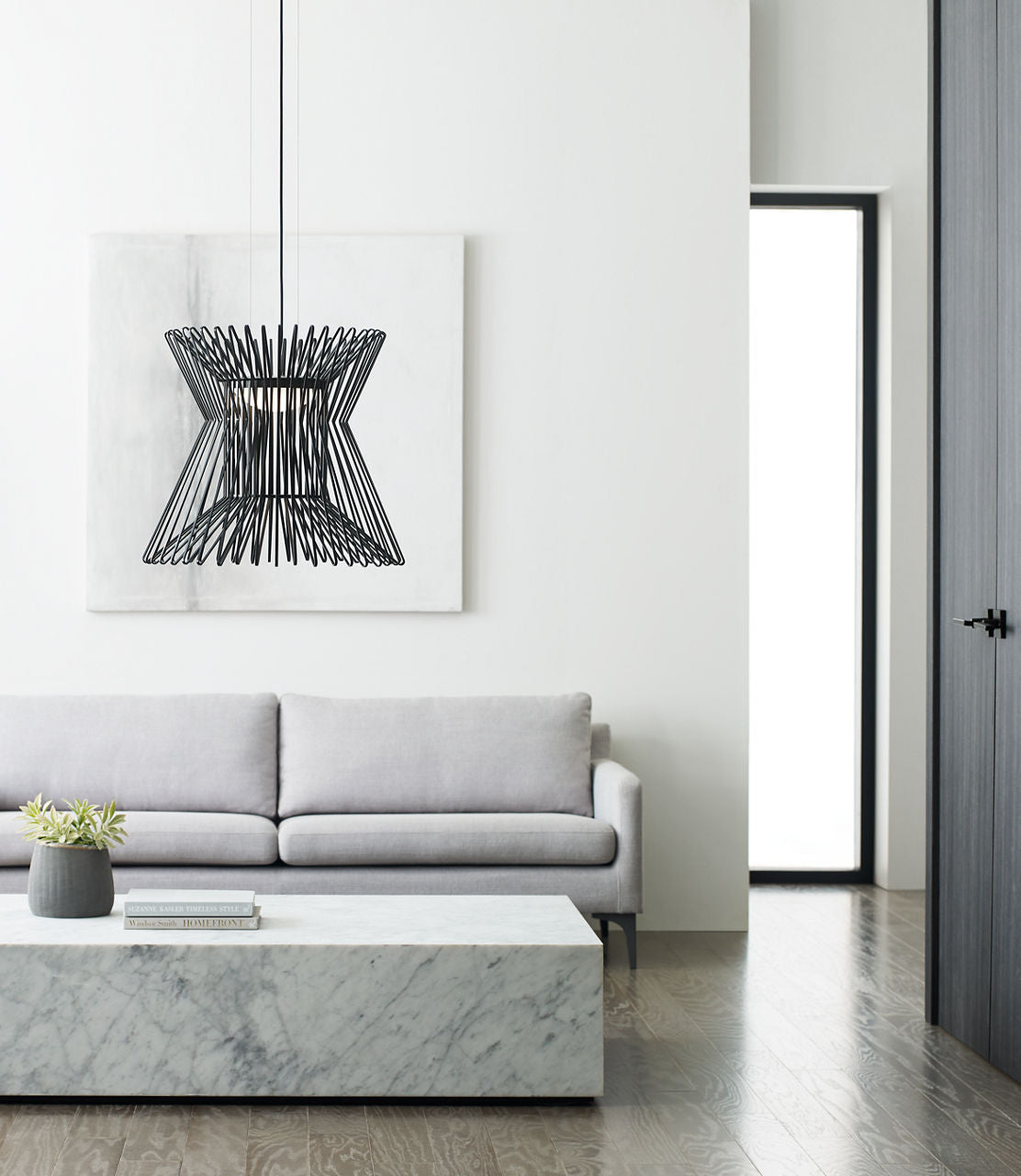 Syrma Pendant Matte Black Integrated LED 90 CRI 3000K 120-277V