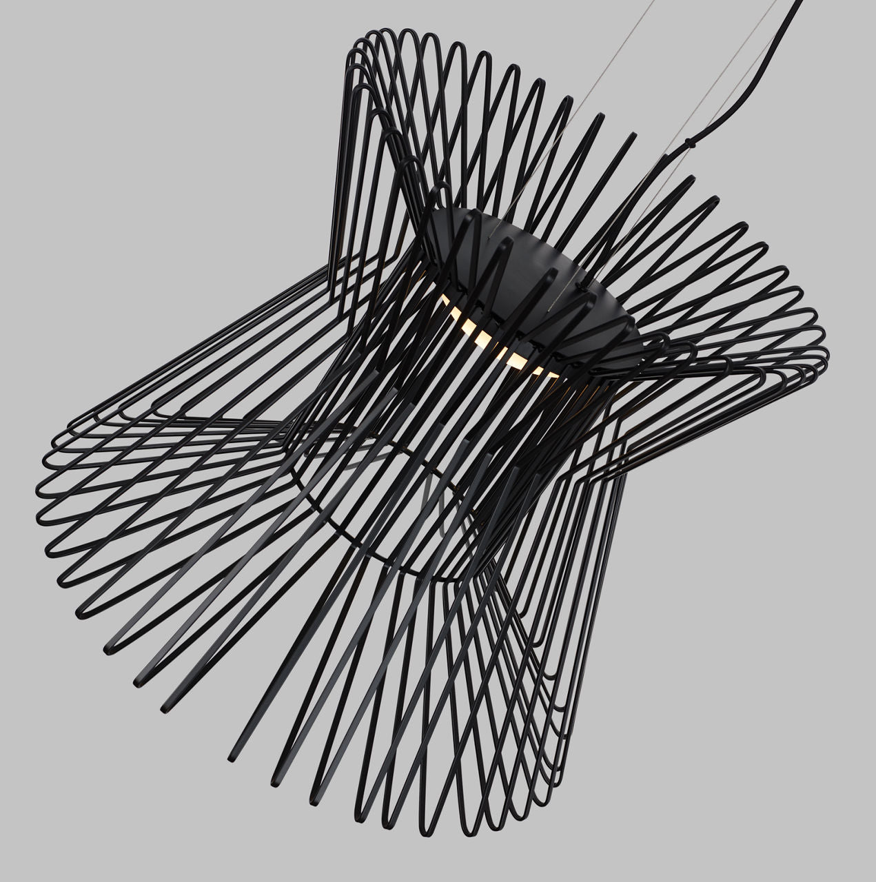 Syrma Pendant Matte Black Integrated LED 90 CRI 3000K 120-277V