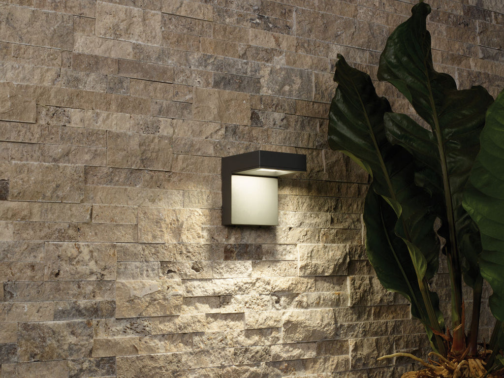 Taag 6 Outdoor Wall | Charcoal 3000K Button Photocontrol + Surge Protection