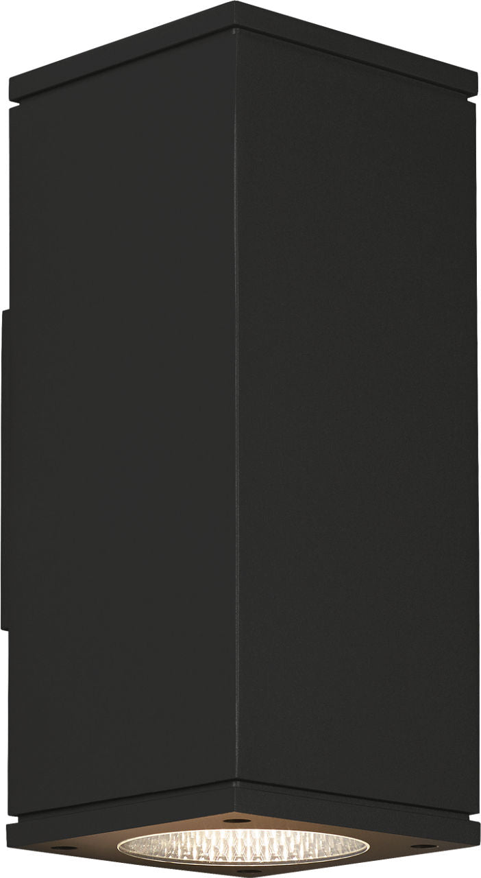 Tegel 12 Outdoor Wall | Black 2700K 10° Downlight None