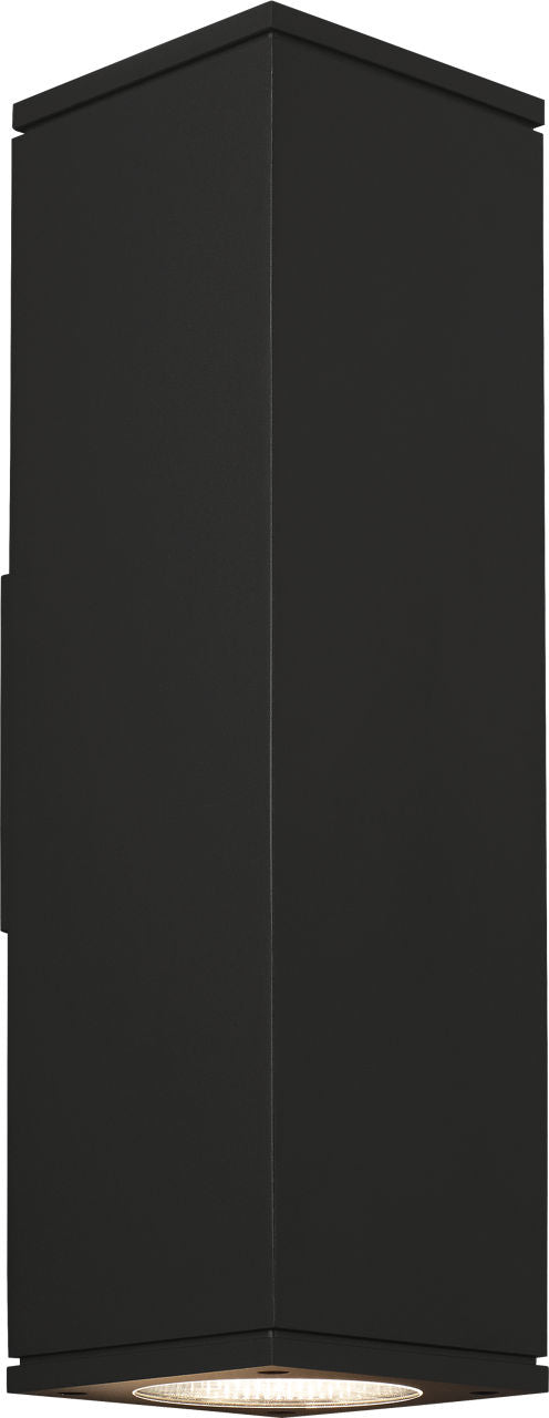 Tegel 12 Outdoor Wall | Black 2700K 10° Up + Down Uplight + Downlight None
