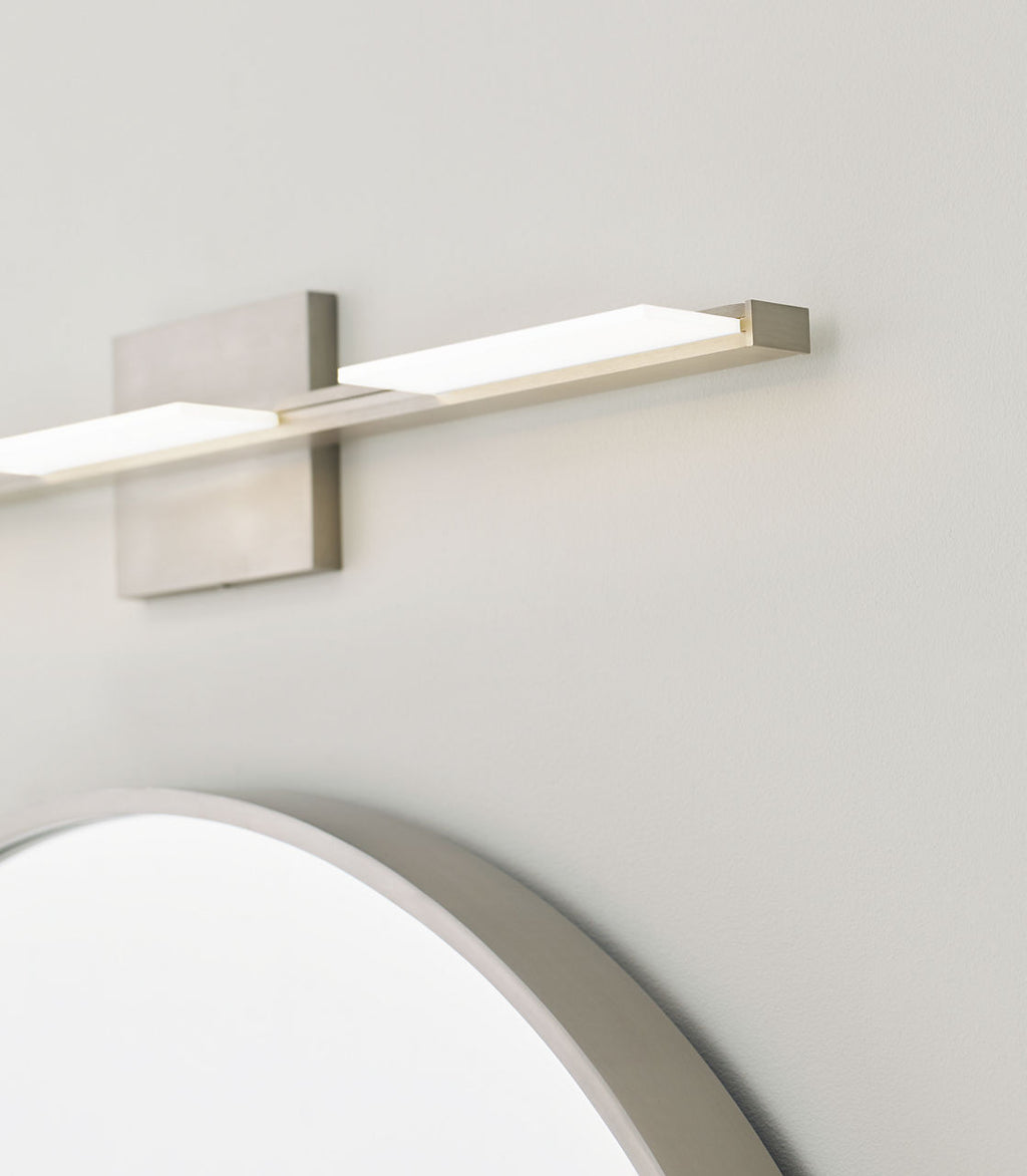 Tris 3-Light Bath 3 Light Satin Nickel 3000K 90 CRI integrated led 90 cri 3000k 120v