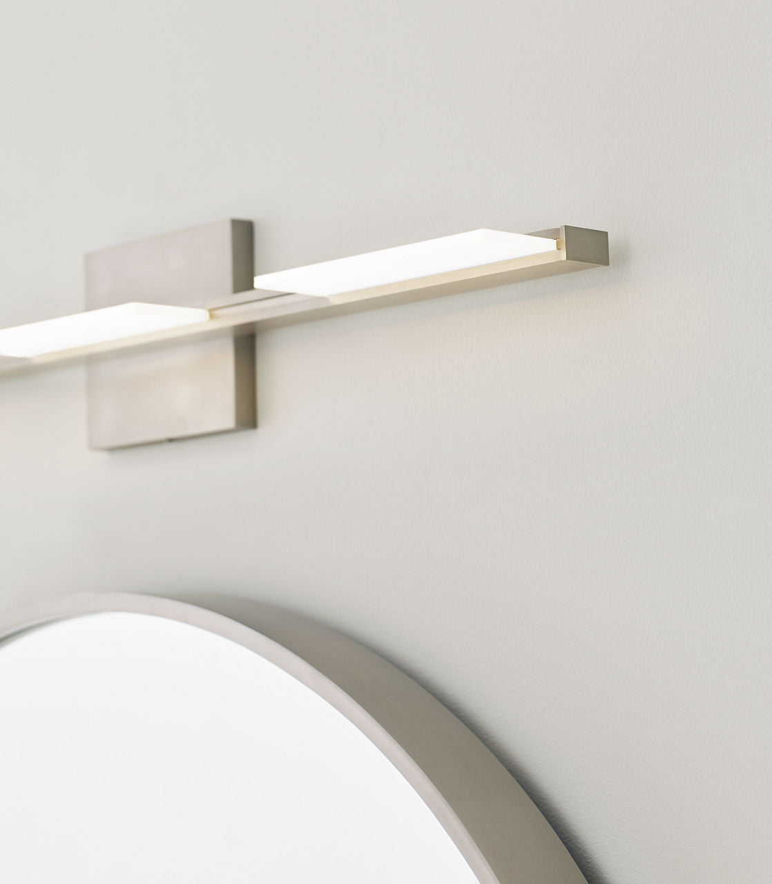 Tris 3-Light Bath 3 Light Satin Nickel 3000K 90 CRI integrated led 90 cri 3000k 120v