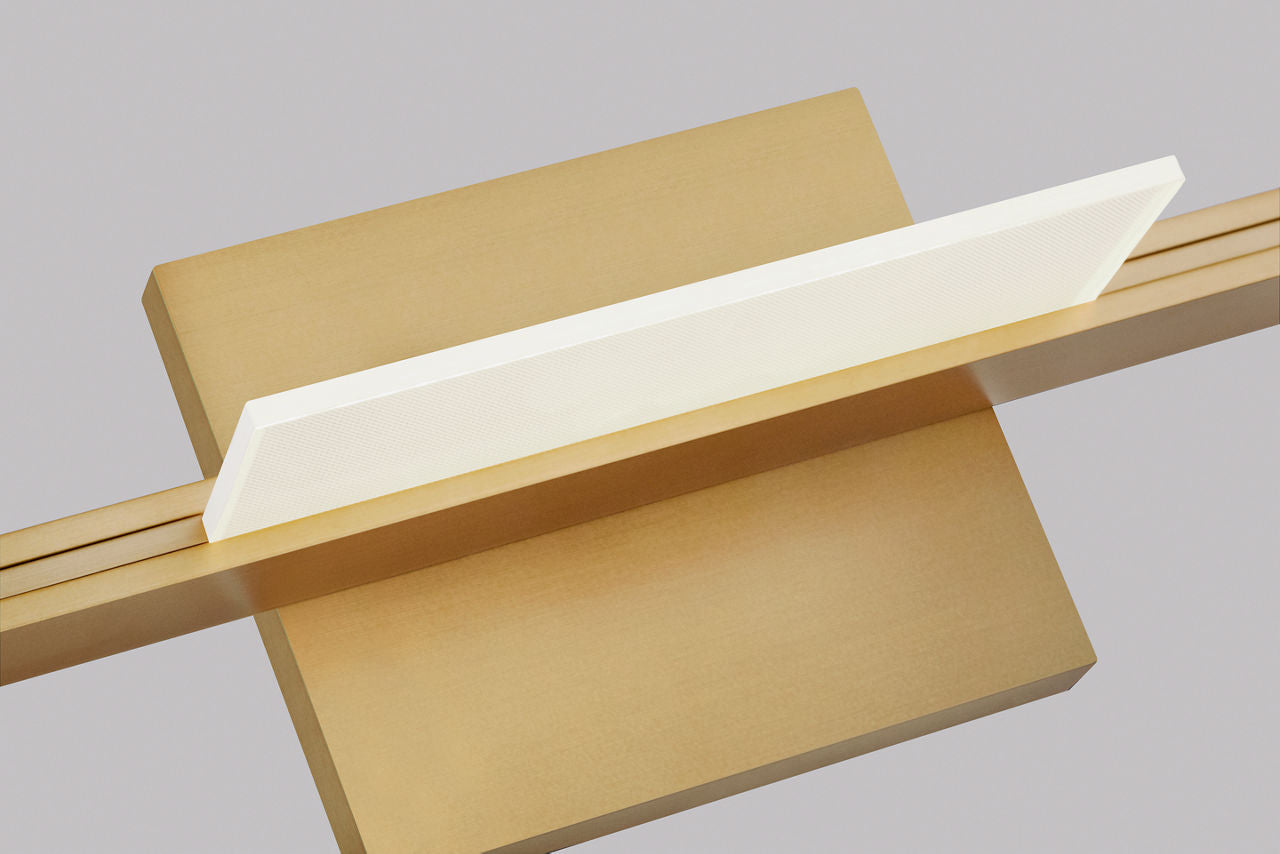 Tris 3-Light Bath 3 Light Aged Brass 3000K 90 CRI integrated led 90 cri 3000k 120v