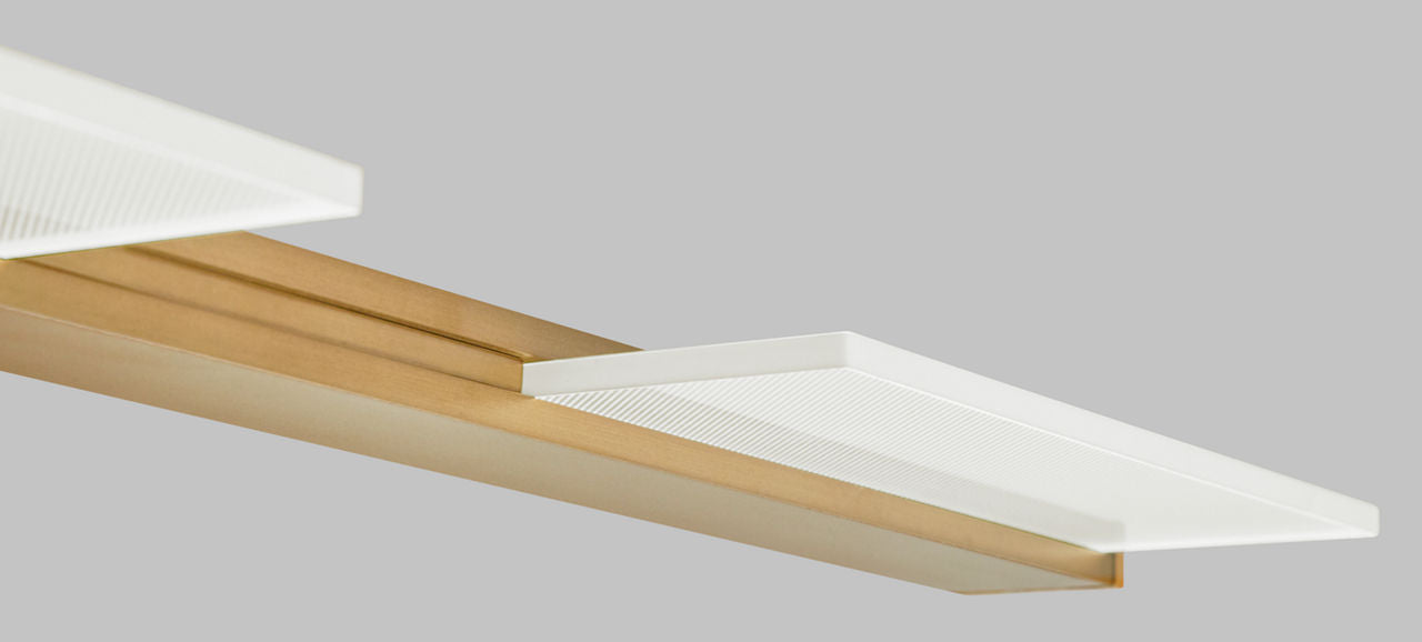 Tris 3-Light Bath 3 Light Aged Brass 3000K 90 CRI integrated led 90 cri 3000k 277v