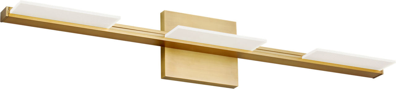Tris 3-Light Bath 3 Light Aged Brass 3000K 90 CRI integrated led 90 cri 3000k 120v