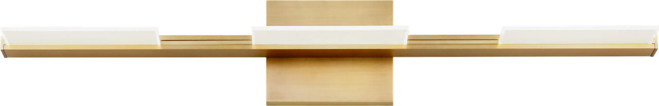 Tris 3-Light Bath 3 Light Aged Brass 3000K 90 CRI integrated led 90 cri 3000k 277v