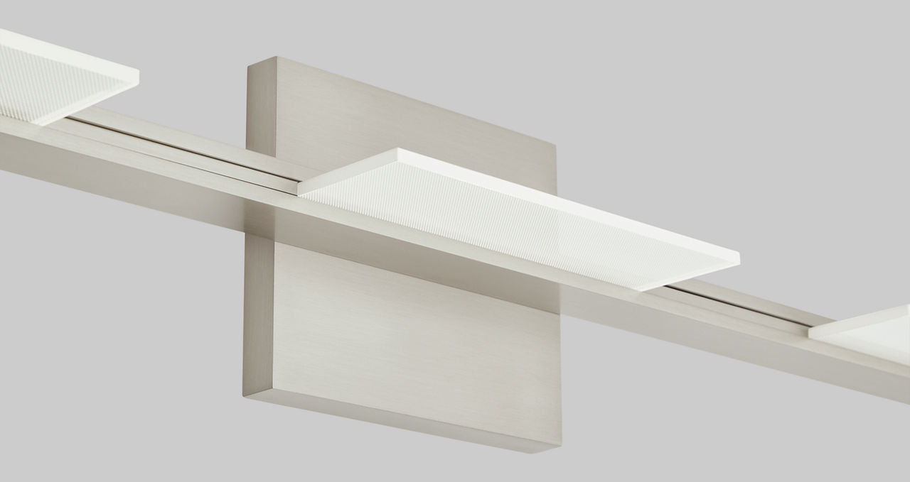 Tris 3-Light Bath 3 Light Satin Nickel 3000K 90 CRI integrated led 90 cri 3000k 120v