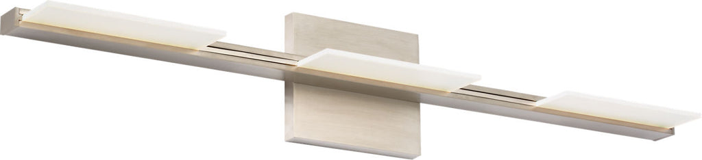 Tris 3-Light Bath 3 Light Satin Nickel 3000K 90 CRI integrated led 90 cri 3000k 277V