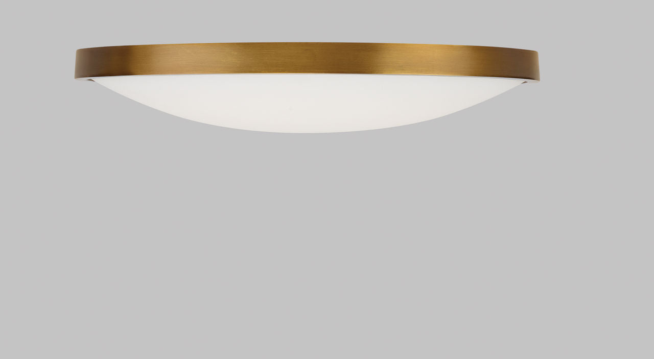 Vance 13 Flush Mount 13" Small Aged Brass LED 90 CRI 3000K 120V