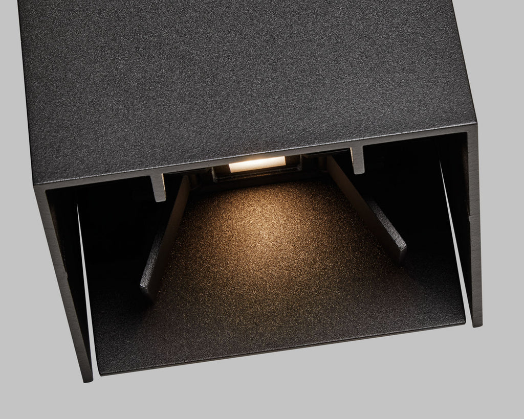 Vex 20 Outdoor Wall Black 3000K 90 CRI Uplight + Downlight