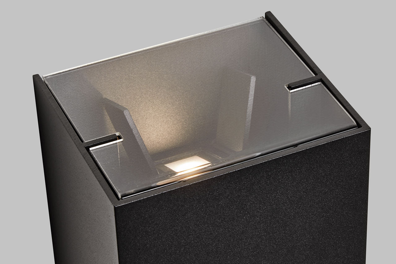 Vex 20 Outdoor Wall Black 3000K 90 CRI Uplight + Downlight