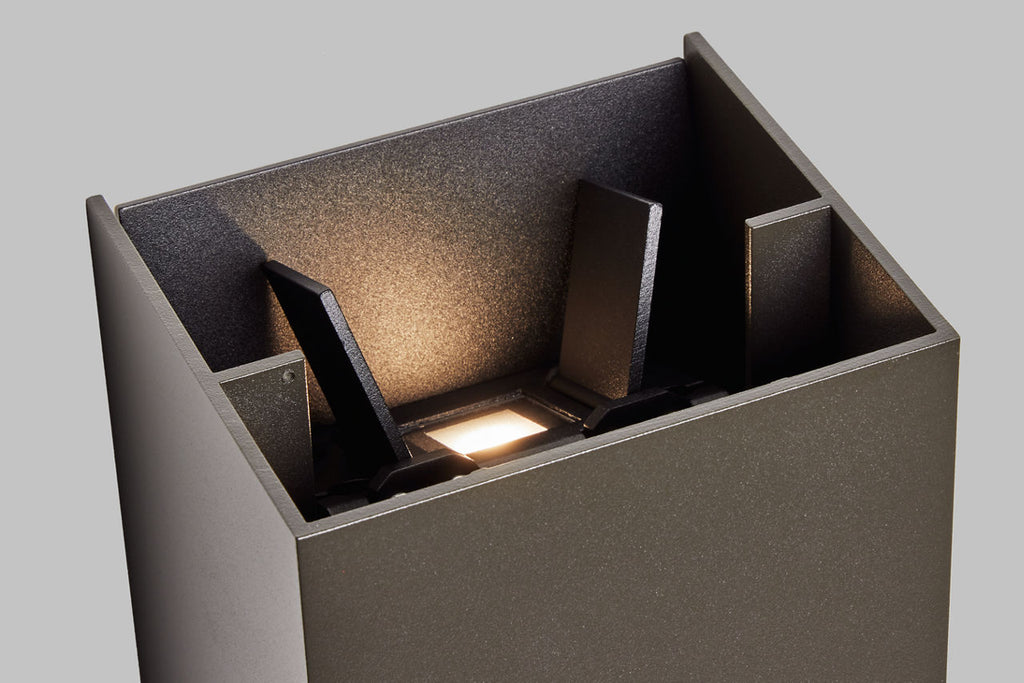 Vex 20 Outdoor Wall Bronze 3000K 90 CRI Uplight + Downlight