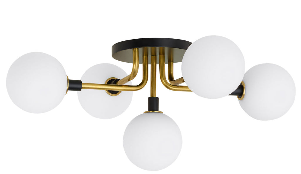 Viaggio Flush Mount Opal/Brass 3000K 90 CRI g9 led 90 cri 3000k 120v (t20)
