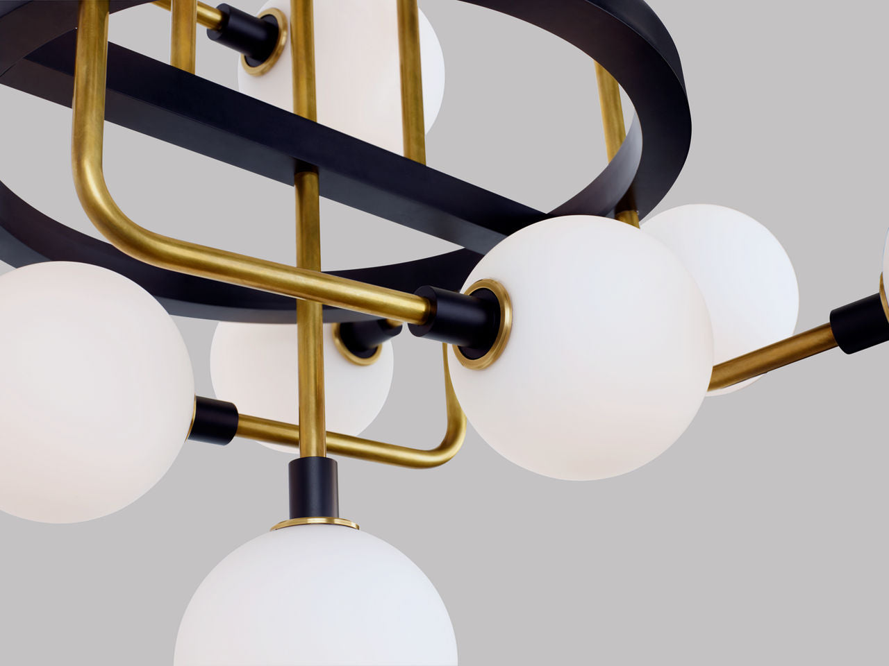 Viaggio Chandelier | Opal/Brass Bulb Not Included