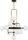 Viaggio Chandelier | Opal/Brass Bulb Not Included