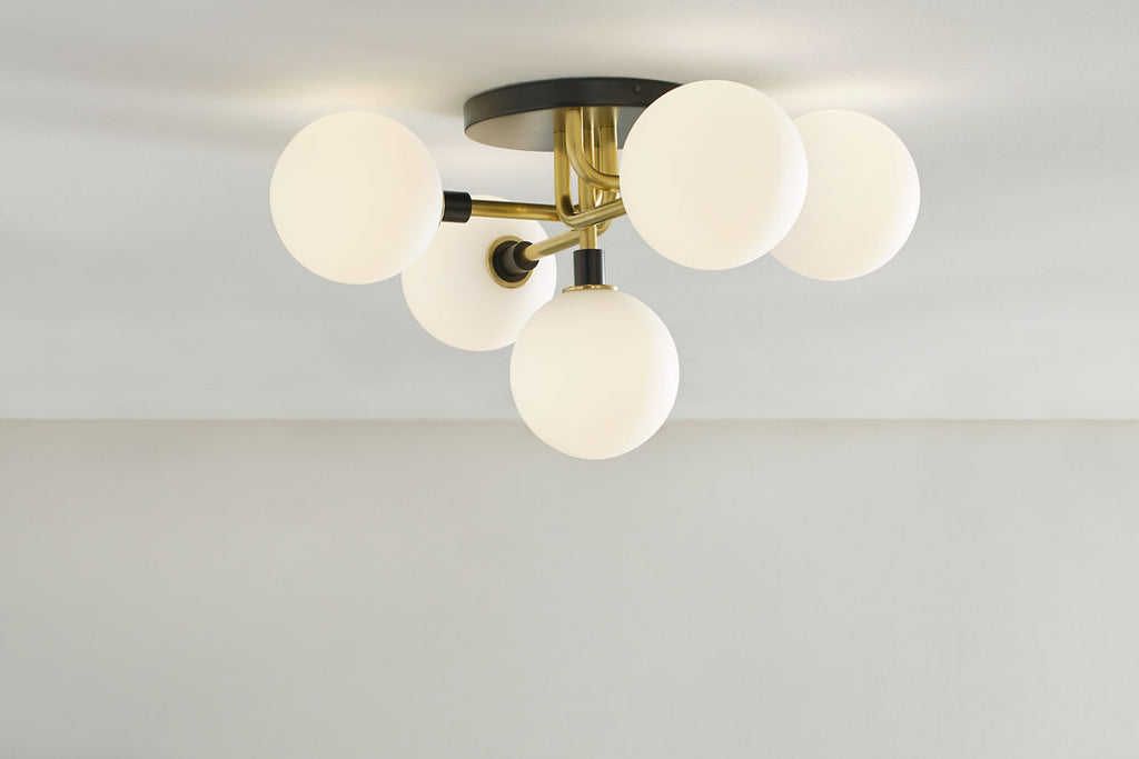 Viaggio Flush Mount Opal/Brass 3000K 90 CRI g9 led 90 cri 3000k 120v (t20)