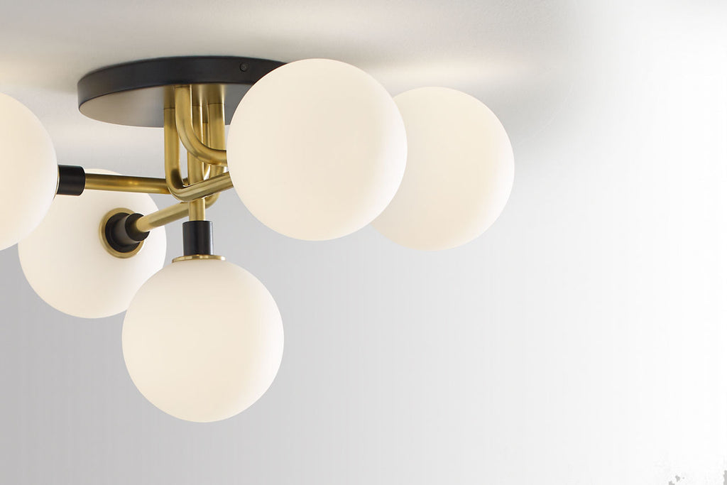 Viaggio Flush Mount Opal/Brass 3000K 90 CRI g9 led 90 cri 3000k 120v (t20)