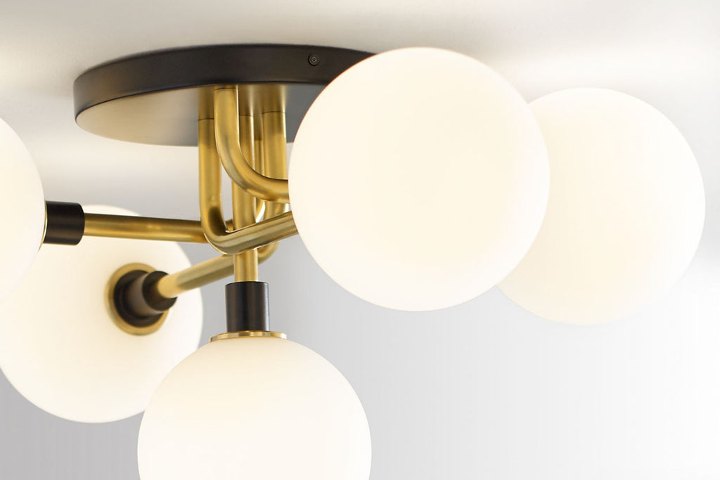 Viaggio Flush Mount Opal/Brass 3000K 90 CRI g9 led 90 cri 3000k 120v (t20)