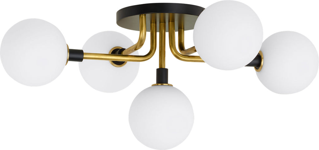 Viaggio Flush Mount Opal/Brass 3000K 90 CRI g9 led 90 cri 3000k 120v (t20)