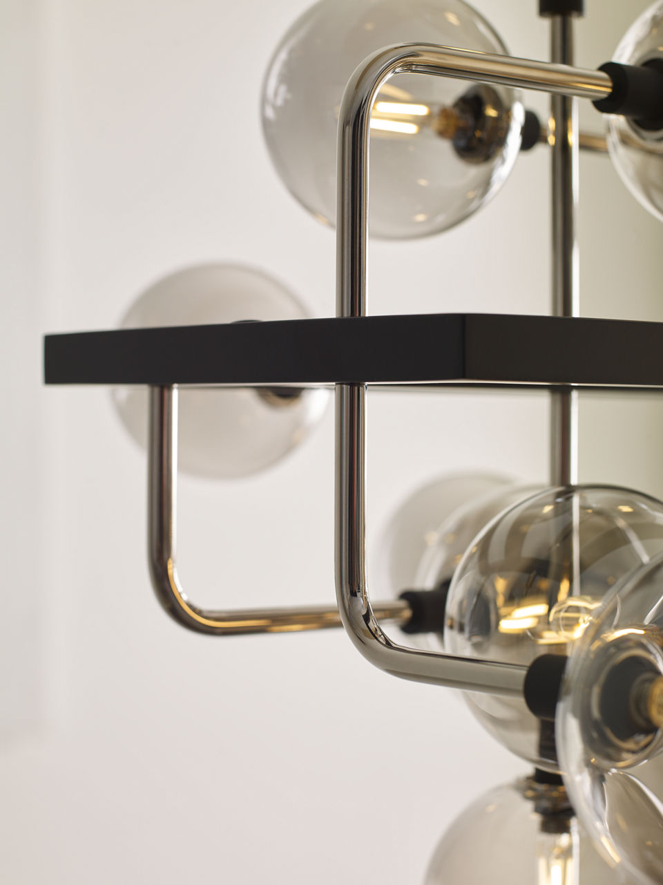 Viaggio Linear Chandelier Smoke/Polished Nickel 2700K 90 CRI t6 led 90 cri 2700k 120v