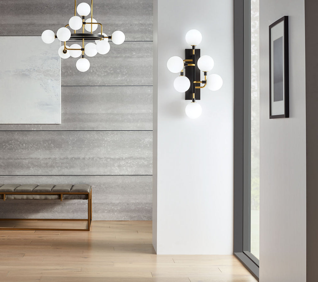 Viaggio Chandelier Opal/Brass 3000K 90 CRI g9 led 90 cri 3000k 120v